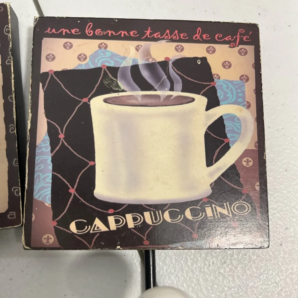 VINTAGE COFFEE THEMED WALL HOOKS